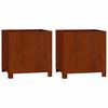 vidaXL 2 db rozsda sz&iacute;nű corten ac&eacute;l n&ouml;v&eacute;nytart&oacute; l&aacute;bbal 40x40x40 cm