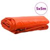 vidaXL Ponyva 650g / m² Narancssárga 5 x 5 m Vászon PVC bevonattal