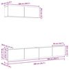 vidaXL TV szekr&eacute;ny garnit&uacute;ra 3 pcs Fekete t&ouml;lgy Faanyag