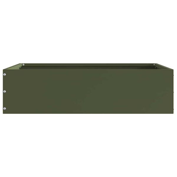 vidaXL Fűszeg&eacute;lyez&eacute;s Oliva z&ouml;ld 50 x 50 x 13 cm Ac&eacute;l