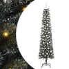 vidaXL Mű kar&aacute;csonyfa 300 LED-del Z&ouml;ld 210 cm PVC &eacute;s Műanyag &eacute;s Ac&eacute;l