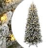 vidaXL műkar&aacute;csonyfa 300 LED-del &eacute;s pelyhes h&oacute;val 210 cm