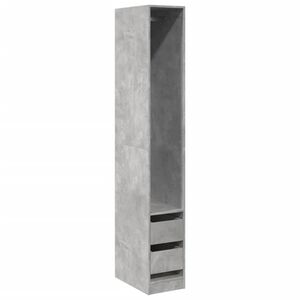 vidaXL betonsz&uuml;rke szerelt fa ruh&aacute;sszekr&eacute;ny 30 x 50 x 200 cm