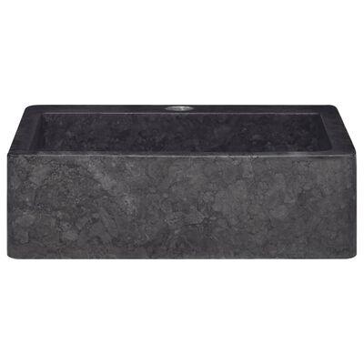 vidaXL fekete márvány mosdókagyló 40 x 40 x 12 cm