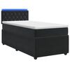 vidaXL Boxspring &aacute;gy matraccal fejt&aacute;ml&aacute;val Fekete 100 x 200 cm B&aacute;rsony