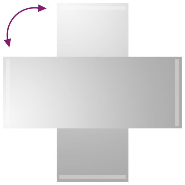 vidaXL LED-es f&uuml;rdőszobat&uuml;k&ouml;r 40x100 cm