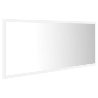 vidaXL fehér akril LED-es fürdőszobai tükör 100x8,5x37 cm