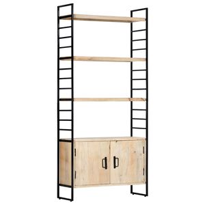 vidaXL 4-szintes t&ouml;m&ouml;r mang&oacute;fa k&ouml;nyvespolc 80 x 30 x 180 cm