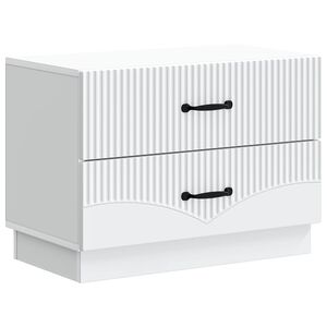 vidaXL &Eacute;jjeliszekr&eacute;ny fi&oacute;kkal Feh&eacute;r 62 x 34,5 x 44,5 cm Szerelt Fa
