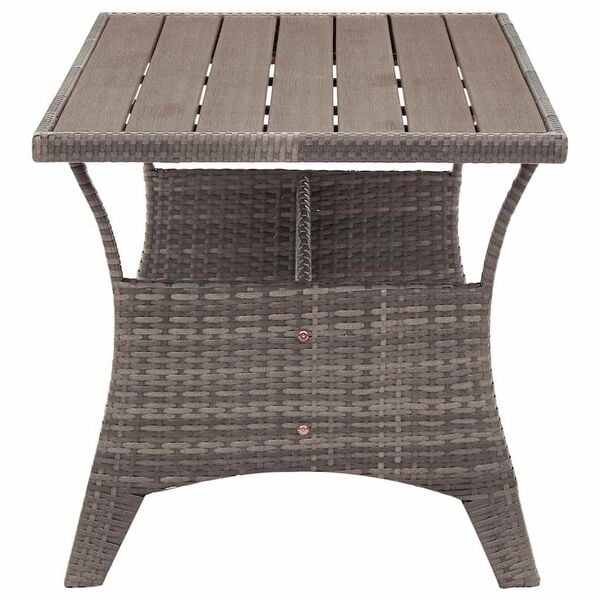 vidaXL sz&uuml;rke polyrattan kerti asztal 120 x 70 x 66 cm