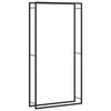 vidaXL fekete ac&eacute;l tűzifat&aacute;rol&oacute; &aacute;llv&aacute;ny 110x28x214 cm