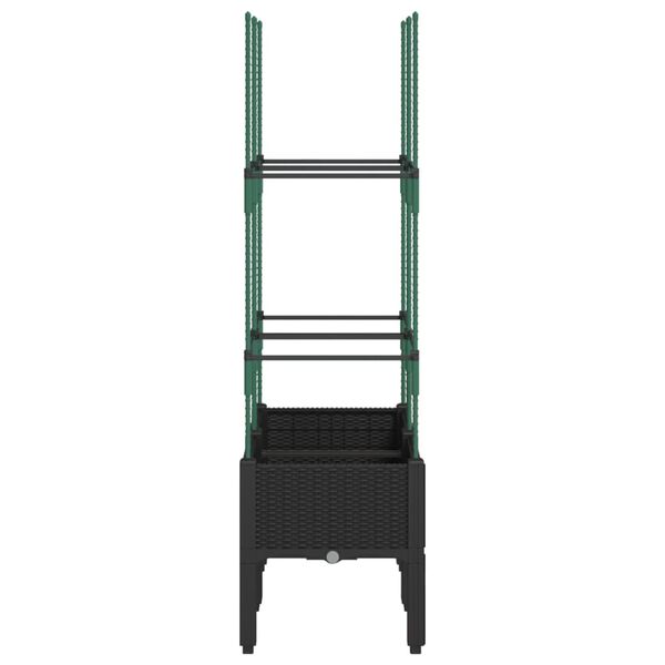 vidaXL fekete polipropil&eacute;n r&aacute;csos kerti &uuml;ltetől&aacute;da 80 x 40 x 142,5 cm