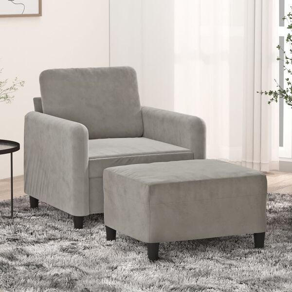 vidaXL vil&aacute;gossz&uuml;rke b&aacute;rsony kanap&eacute;fotel l&aacute;btart&oacute;val 60 cm