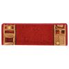 vidaXL 10 db piros öntapadó lépcsőszőnyeg 65x21x4 cm