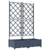vidaXL Kerti cser&eacute;p 2 pcs Sz&uuml;rke 80 x 40 x 125,5 cm Műanyag