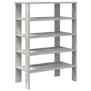 vidaXL betonsz&uuml;rke szerelt fa cipőtart&oacute; 61x32x87,5 cm