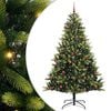 vidaXL Mesters&eacute;ges Hajl&iacute;tott Kar&aacute;csonyfa 300 LED-del Z&ouml;ld 210 cm