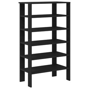 vidaXL fekete szerelt fa cipőt&aacute;rol&oacute; szekr&eacute;ny 61x32x105 cm
