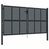 vidaXL antracit sz&iacute;nű ac&eacute;l kerti kapu 300 x 150 cm