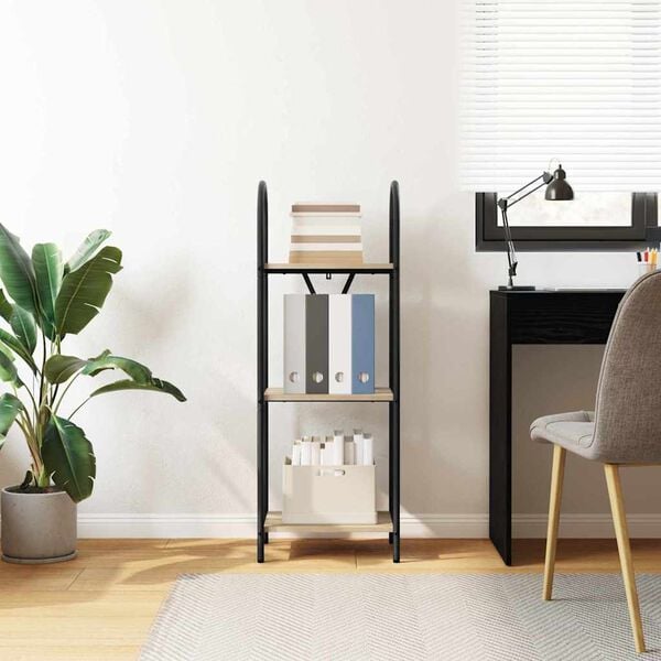 vidaXL K&ouml;nyvespolc Sonoma t&ouml;lgy 40 x 30 x 109 cm Faanyag