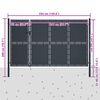 vidaXL antracit sz&iacute;nű ac&eacute;l kerti kapu 350 x 150 cm