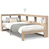 vidaXL t&ouml;m&ouml;r fenyőfa k&ouml;nyvespolcos &aacute;gy matrac n&eacute;lk&uuml;l 90 x 190 cm