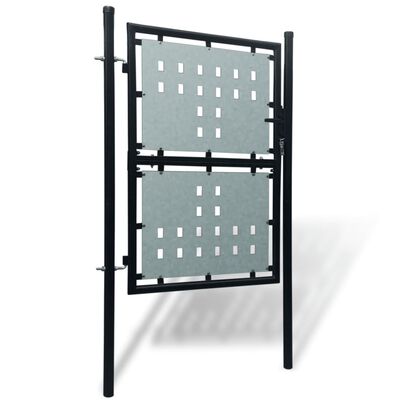 vidaXL fekete kerítés kapu 100 x 175 cm