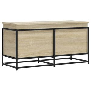 vidaXL sonoma t&ouml;lgy szerelt fa t&aacute;rol&oacute;l&aacute;da fed&eacute;llel 100x40x51,5 cm