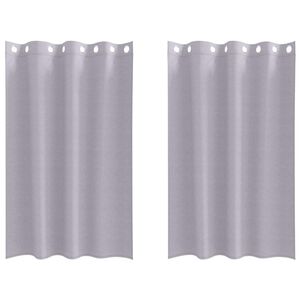 vidaXL Fekete F&uuml;gg&ouml;ny Gyűrűkkel 2 db F&eacute;m Sz&uuml;rke 175 x 140 cm
