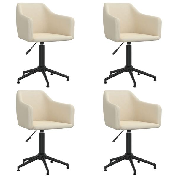 vidaXL 4 db kr&eacute;msz&iacute;nű b&aacute;rsony forg&oacute; &eacute;tkezősz&eacute;k