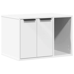vidaXL feh&eacute;r szerelt fa macskaalomdoboz 60 x 40 x 40 cm