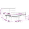 vidaXL fehér tömör fa ágykeret fejtámlával King Size