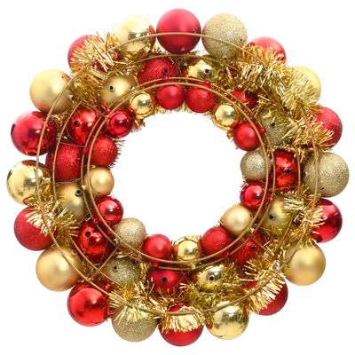 vidaXL piros és arany polisztirol karácsonyi koszorú 45 cm