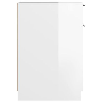 vidaXL magasfényű fehér szerelt fa íróasztalszekrény 33,5 x 50 x 75 cm
