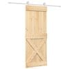 vidaXL Cs&uacute;sz&oacute; ajt&oacute; Term&eacute;szetes &eacute;s Feh&eacute;r 80 x 210 cm Szil&aacute;rd Fenyőfa