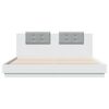 vidaXL fehér szerelt fa ágykeret fejtámlával 200 x 200 cm