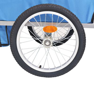 vidaXL szürke és kék kerékpár-utánfutó 30 kg