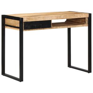 vidaXL t&ouml;m&ouml;r nyers mang&oacute;fa &iacute;r&oacute;asztal 100x50x75 cm