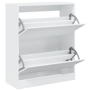 vidaXL feh&eacute;r szerelt fa cipőszekr&eacute;ny 80 x 34 x 96,5 cm