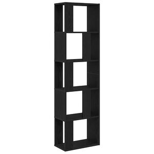 vidaXL fekete t&ouml;lgy szerelt fa k&ouml;nyvszekr&eacute;ny/szobaoszt&oacute; 45x24x159 cm