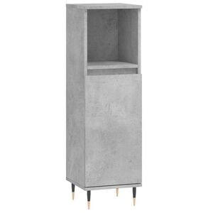 vidaXL betonsz&uuml;rke szerelt fa f&uuml;rdőszobaszekr&eacute;ny 30 x 30 x 100 cm