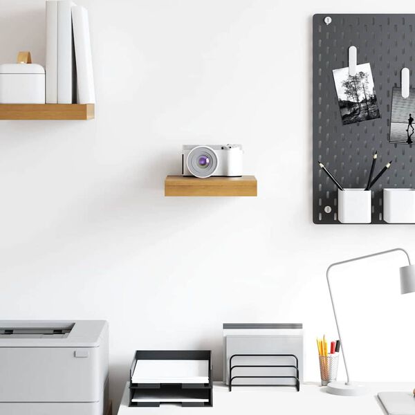 vidaXL Falpolc Falra szerelhető Barna 23 x 23,5 x 4 cm Faanyag