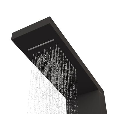 vidaXL fekete alumínium zuhanypanelrendszer