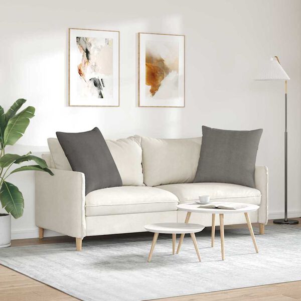 vidaXL Kanap&eacute; p&aacute;rn&aacute;k 2 pcs Vil&aacute;gossz&uuml;rke 80 x 80 cm B&aacute;rsonyos sz&ouml;vet