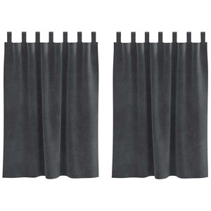 vidaXL Sötétítő függönyök 2 pcs Világosszürke 140 x 140 cm Bársony