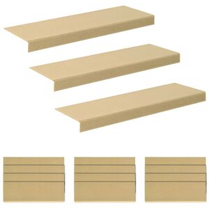 vidaXL L&eacute;pcsőszőnyegek 15 db 65 x 21 x 4 cm B&eacute;zs Poli&eacute;szter
