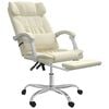 vidaXL krémszínű műbőr dönthető irodaszék