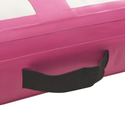 vidaXL rózsaszín PVC felfújható tornamatrac pumpával 200 x 200 x 10 cm