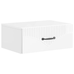 vidaXL Fali &eacute;jjeli szekr&eacute;ny fi&oacute;kkal Magasf&eacute;nyű Feh&eacute;r 49 x 34,5 x 20 cm