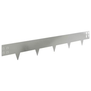 vidaXL Fűszeg&eacute;lyez&eacute;s 20 db 100 x 15 cm Ac&eacute;l Ez&uuml;st